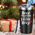 thumbnail image 6 of Nurse Practitioner Brains Of A Doctor, Heart Of A Nurse Travel Mug Tumbler.Nurse Practitioner Gifts for Friend Daughter Men Women.Nurse Appreciation,Nursing School Graduation Gifts.(20 oz Black), 6 of 6