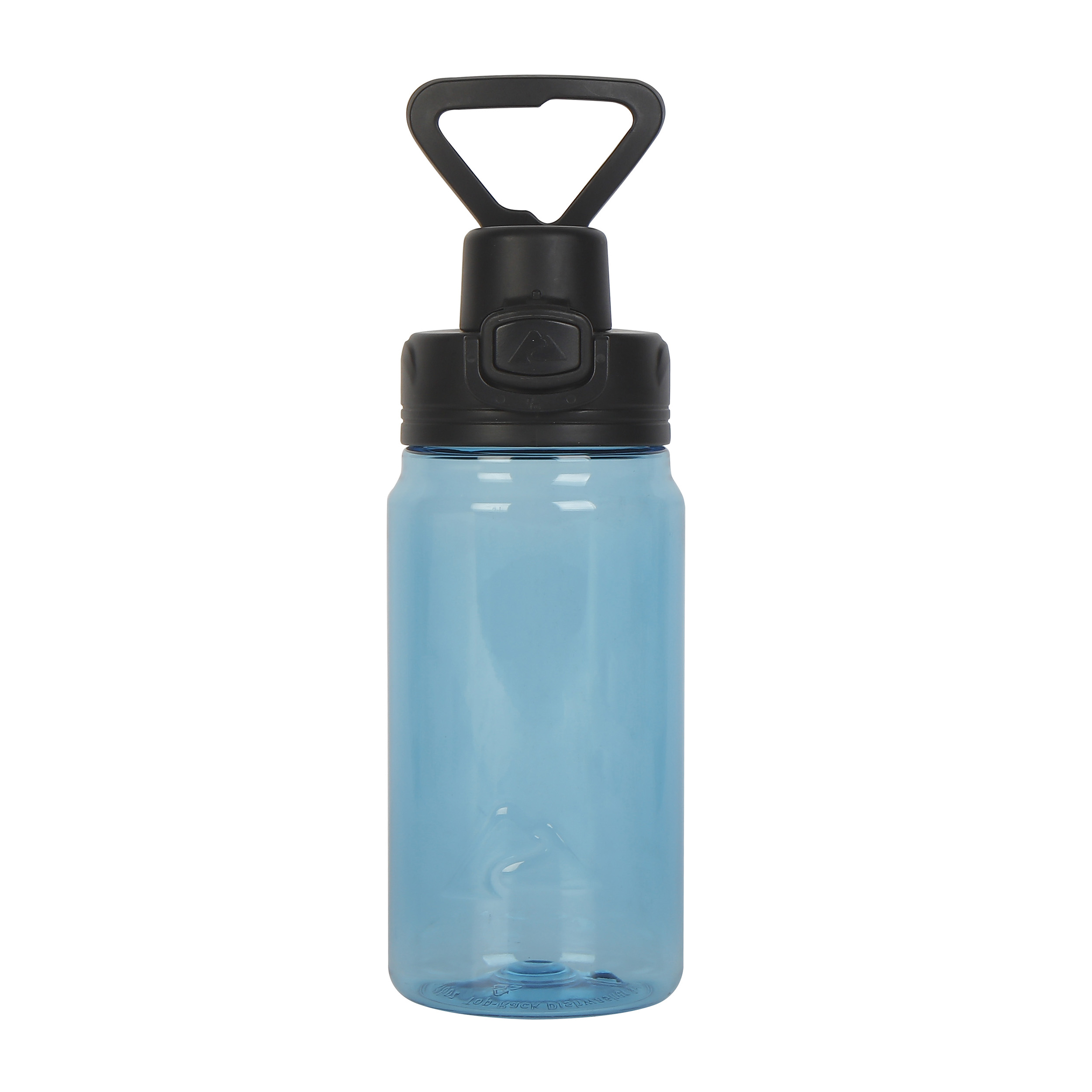 Botella de agua de plástico Tritan de 18 oz con tapa abatible, color azul 7