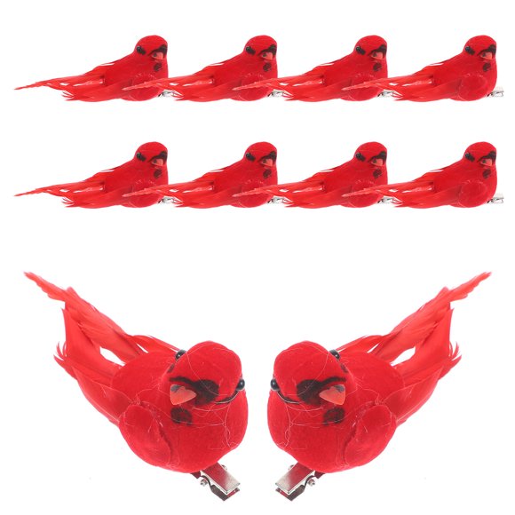COSMOBETTY 10Ud Cardinales Para De Árbol De Con Clip Realistas