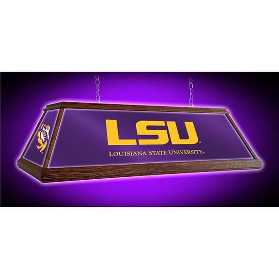 Grimm Industries LS-330-01 49 in. Premium Deluxe Wood Pool Table Light, Purple & Gold