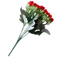 thumbnail image 1 of facefd 2pcs Artificial Rose Bouquet Simulation Floral Decor Home Office Plastic artificial Rose Flower, Red, 1 of 5