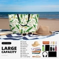 thumbnail image 5 of Xecao Tulips Flowers for versatile beach bag for women includes zipper pockets and waterproof material, ideal for vacations and adventures., 5 of 7