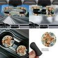 thumbnail image 5 of Yuyamidu Highland Cow Car Seat Cover Set Sunflower Seat Belt Covers Waste Bin Center Console Pad Rear View Mirror Cover Steering Wheel Cover Handbrake Cover Set Coasters, 14 Piece, 5 of 7