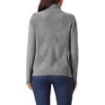 thumbnail image 3 of INSPIRE CHIC Women's Sweater Turtleneck Long Sleeve Knitted Pullover Fall Winter Basic Top XL Grey, 3 of 5