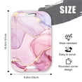 thumbnail image 2 of Serving Trays with Handles, 14.5 x 9.8 inch Rectangular Plastic Tray for Restaurant, Kitchen, Painting Of Pink And Gold Marble, 2 of 6