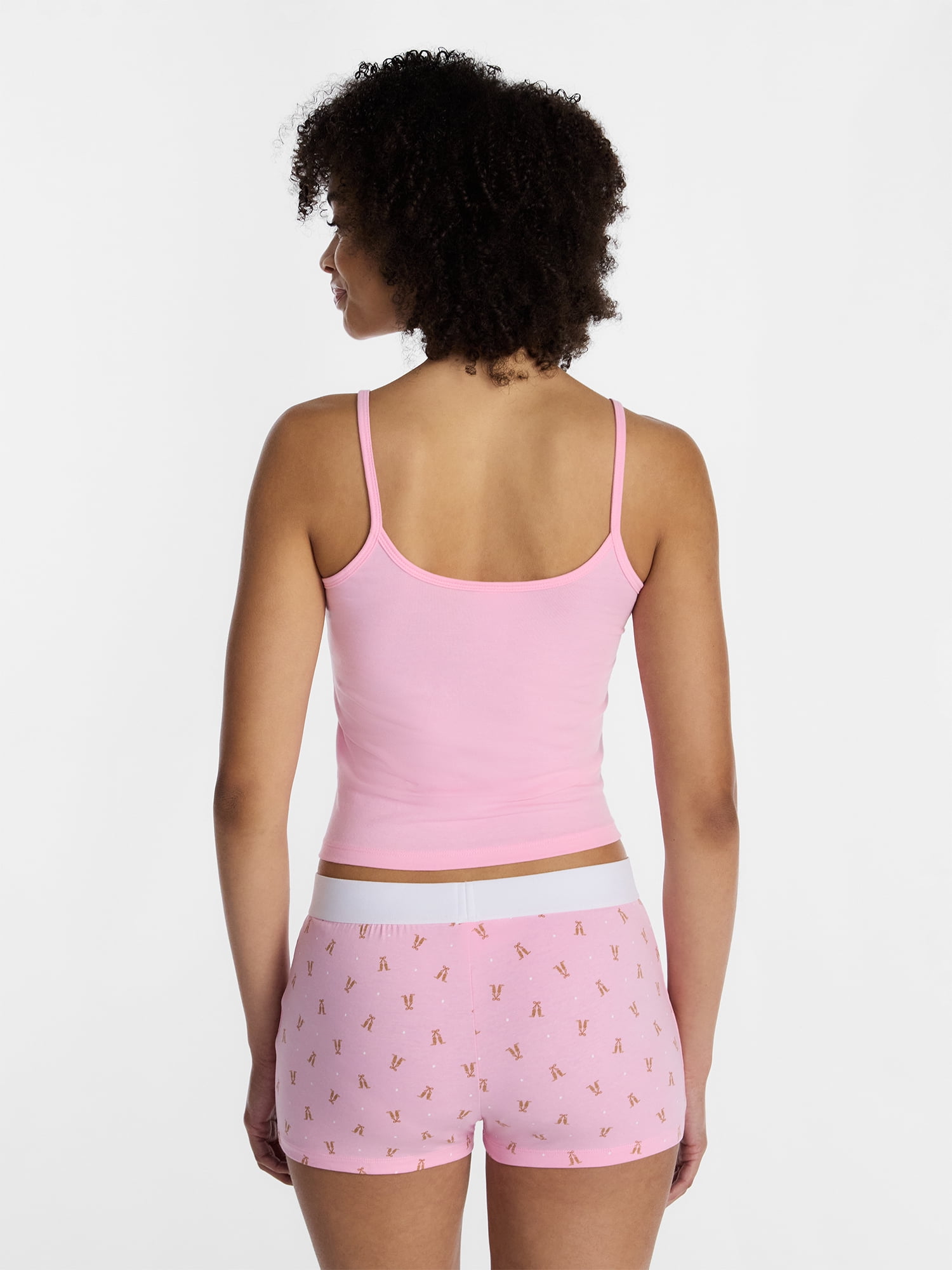 No Boundaries Women’s and Women’s Plus Cloud Core Sleepwear Cami and Boxer Shorts set, 2-Piece, Sizes XXS – 3X
