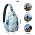 thumbnail image 2 of Crab and Tropical Sea Life Pattern Lightweight Sling Backpack Durable Crossbody Bag Multi-Functional Design Perfect for Travel Hiking and Outdoor Activities, 2 of 6