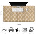 thumbnail image 5 of Long Mouse Pads for Desk,Golden Christmas Pattern Desk Mats on Top Of Desks, Desk Mouse Pad Extra Large with 3mm Non-Slip Base and Stitched Edge for Gaming,Office,Work,Home 47.3x23.6in, 5 of 5
