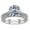 White Gold, variant on 2ct Round Moissanite Fancy Hidden Halo Set in 14k White Gold