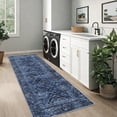 thumbnail image 2 of Haperlare Geometric Washable Runner Rugs for Hallway Non Slip Soft Laundry Room Runner Rug for Entryway Blue Indoor Floor Mat,2'x6', 2 of 7
