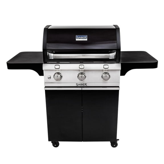 SABER® Deluxe Black 3-Burner Gas Grill