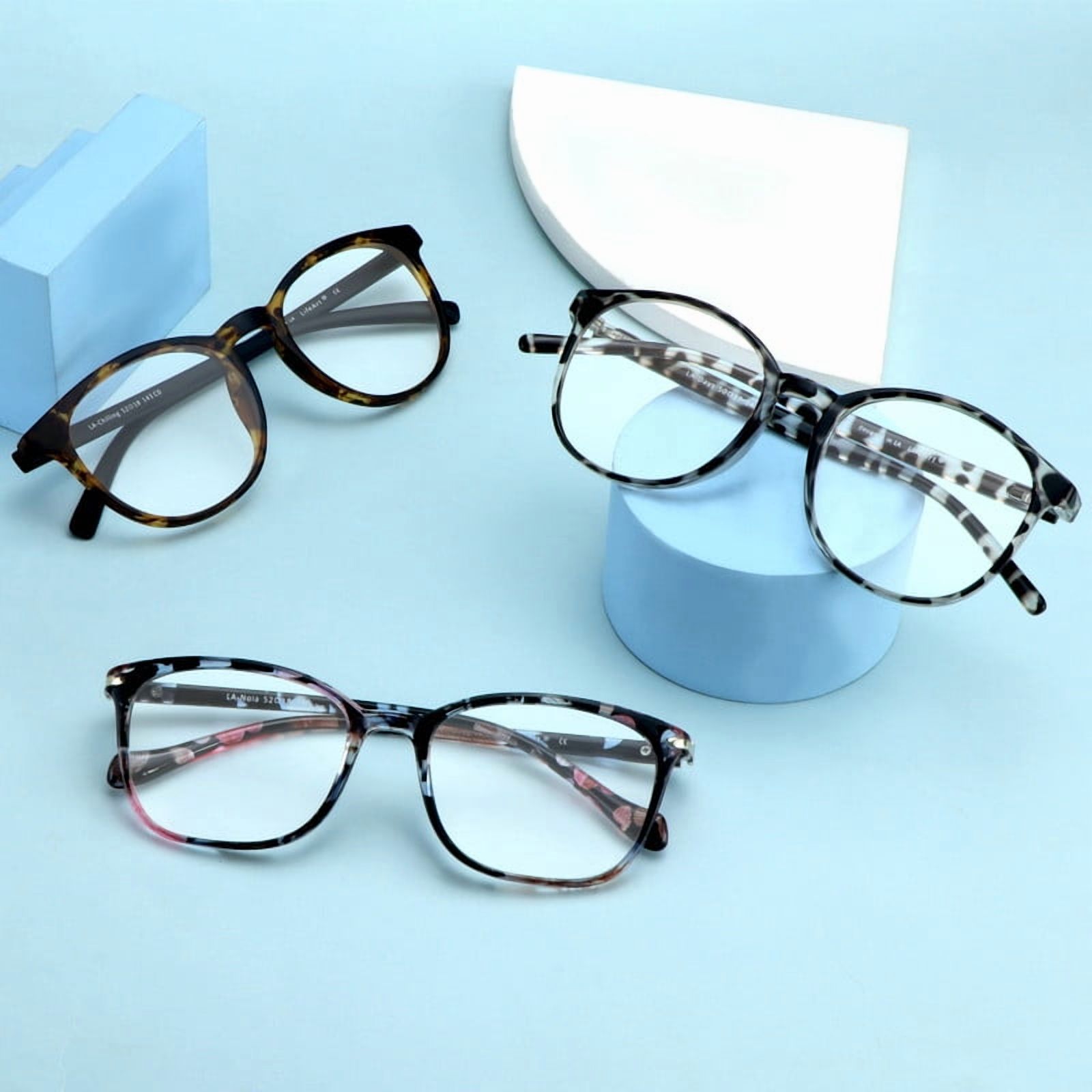 LAMBBAA 6 Pack Reading Glasses, Blue Light Blocking Computer Reading Glasses for Women and Men, Anti Glare Lightweight Readers(Dark tortois,Leopard,Pinkfloral,+0.50)
