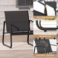 thumbnail image 4 of Asofer 3-Piece Outdoor Patio Furniture Set with Glass Table, Bistro  Chairs Set for Poolside, Porch, Lawn, Black, 4 of 9