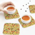 thumbnail image 7 of Honeii Fruits And Vegetables Print Leather Coaster Set of 6, Ideal for Safeguarding Your Furniture from Drinks Spills and Effortless Cleanup,Square, 7 of 7