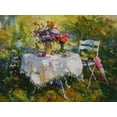 thumbnail image 2 of Sviridov, Sergei 18x15 White Modern Wood Framed Museum Art Print Titled - A Table in Garden IV, 2 of 4
