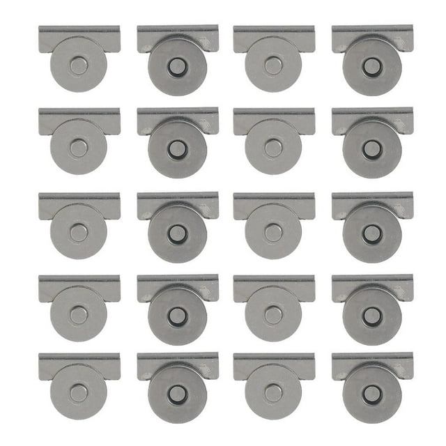 No-Sew Magnetic Snap Buttons for Tote Bags, Purses, Clothing & DIY Crafts, Easy Installation Invisible Fasteners, Strong Metal Bag Closures for Fabric Projects (Silver Tone, 10-Pack)
