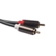thumbnail image 5 of Monstrate Cable de audio RCA dual de 1,5 m a 2 XLR enchufe adaptador coaxial cable de vídeo profesional plateado Type4 NO4, 5 of 6