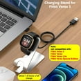 thumbnail image 2 of Tianle Station de Charge Compatible avec Fitbit Sense/Sense 2/Versa 3/Versa 4, Câble de Support de Charge avec Cordon USB de 4,9 Pi pour Fitbit Sense, Sense 2, Versa 3, Versa 4 Montre Intelligente (Argent), 2 of 7