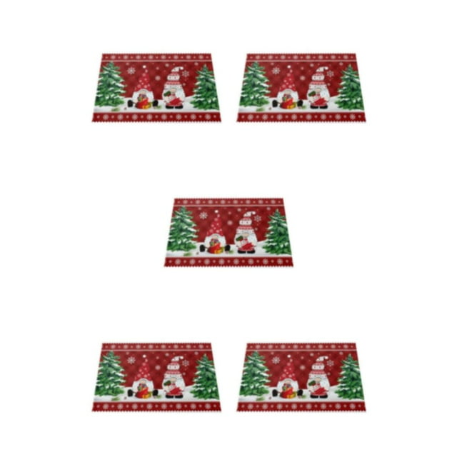 relayinert Quick Dry Merry Christmas Gnome Doormat Soft And Comfortable For Wide Christmas present 5Set
