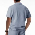 thumbnail image 4 of pstuiky camisetas camisas para hombre, Camiseta informal de verano para hombre, de color liso, con mangas cortas, cremallera y solapa camisetas de hombre xxl, 4 of 7