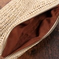 thumbnail image 2 of NUOLUX FENICAL Straw Zipper Clutch Bag Bohemian Wristlet Women Summer Beach Purse and Handbag, 2 of 6