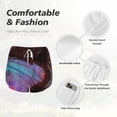 thumbnail image 6 of Picia Wings Of A Butterfly Pattern Women's 2 in 1 Athletic Running Shorts High Waisted Workout Casual Gym Sweat Shorts with Comfy Liner Zipper Pockets-Small, 6 of 9
