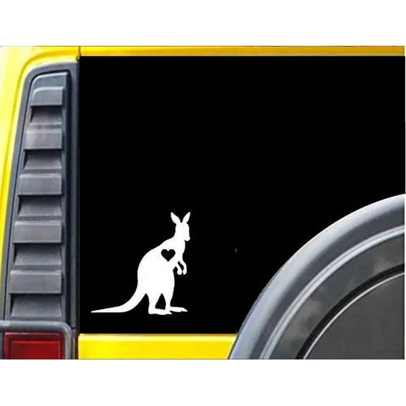 Kangaroo Decal Sticker *J495* approximately 6x6 inches