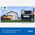 thumbnail image 3 of Cámara de seguridad Tapo C246D 2K de doble lente Pan/Tilt IP65, 3 of 9