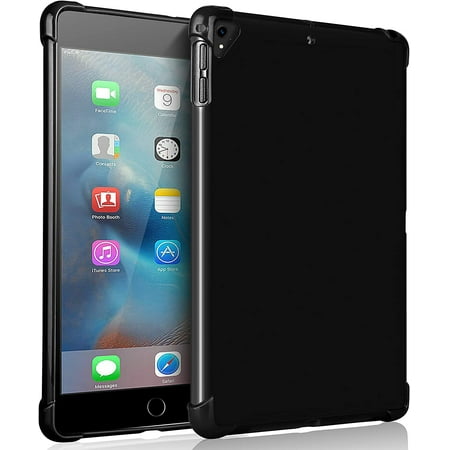 KIQ TPU Slim Case for iPad 6th Generation Case 2018 / iPad 5th Generation Case 2017 / iPad Air 2 / iPad Air 1 (9.7 Inch) Slim Low-Profile Transparent 9.7 iPad Case Cover - Black