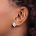 thumbnail image 3 of Auriga Fine Jewelry 14K White Gold Lab Grown Diamond VS/GH FWC Pearl Stud Earrings for Women (L- 0.5 inch, W- 0.44 inch), 3 of 5
