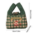 thumbnail image 3 of Christmas Gift Bag, Holiday Tote Bag, Canvas Christmas Eve Gift Bag with Festive Prints, Portable Handle, Reusable Durable Cloth, 7.09 x 3.94 x 10.24 Inches, 3 of 7