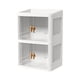 thumbnail image 2 of Caja de Almacenamiento Plegable de Doble Puerta con Tapa Plana Blanca, Cajón Multicapa, Organizador de Artículos de Papelería, Cosméticos y Productos para El Cuidado Del Hogar., 2 of 6