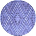 thumbnail image 1 of Ahgly Company Machine Washable Indoor Round Southwestern Blue Country Area Rugs, 3' Round, 1 of 4