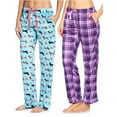 thumbnail image 1 of Ashford & Brooks Women's Plush Mink Fleece Pajama Sleep Pants 2 Pack, 1 of 6