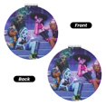 thumbnail image 2 of Qekee Monster High Print Compact Makeup Mirror Folding Mini Pocket Mirror Portable Hand Mirror Double-Sided 2 x 1x Magnification for Woman Girls-Round Shape, 2 of 9