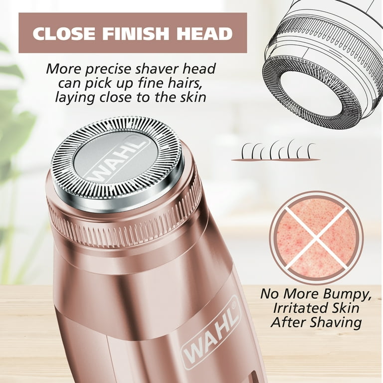 Wahl Clean and Smooth Rechargeable Shaver, White/Rose Gold 
