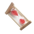 thumbnail image 4 of Reloj de arena de madera rojo/azul de 9 cm de altura con función de 1/3/5/10 minutos, 30/90 segundos., 4 of 9