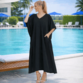 thumbnail image 4 of Miss Lavish London Plus size Kaftan Dresses for Women Beach Cover up Kaftans Caftans Moo Moos Women Swimwear Cover up Black X-Large, 4 of 6