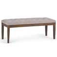 thumbnail image 1 of Waverly 48"WD Tufted Ottoman Bench in Cloud Gray Linen Look Fabric, 1 of 6