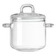 thumbnail image 1 of Olla de vidrio: Olla de vidrio transparente resistente al calor de 350 ml para sopa a fuego lento con tapa - Cacerola resistente al calor, utensilio de cocina para cocinar ramen en la estufa, 1 of 7