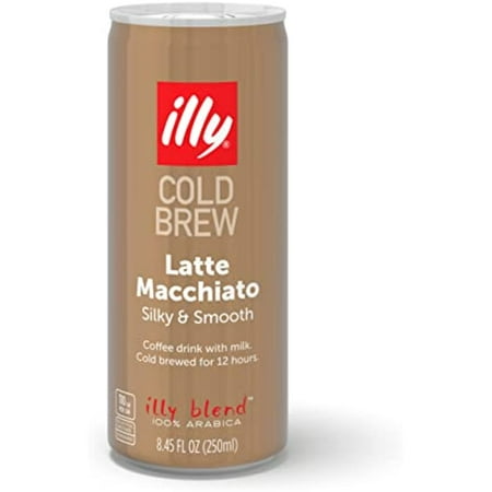 Illy Ready To Drink Coffee Latte Macchiato Cold Brew, Authentic Italian Coffee, Made With 100% Arabica Coffee, All-Natural, No Preservatives, 8.5 Fl Oz (Pack Of 12)