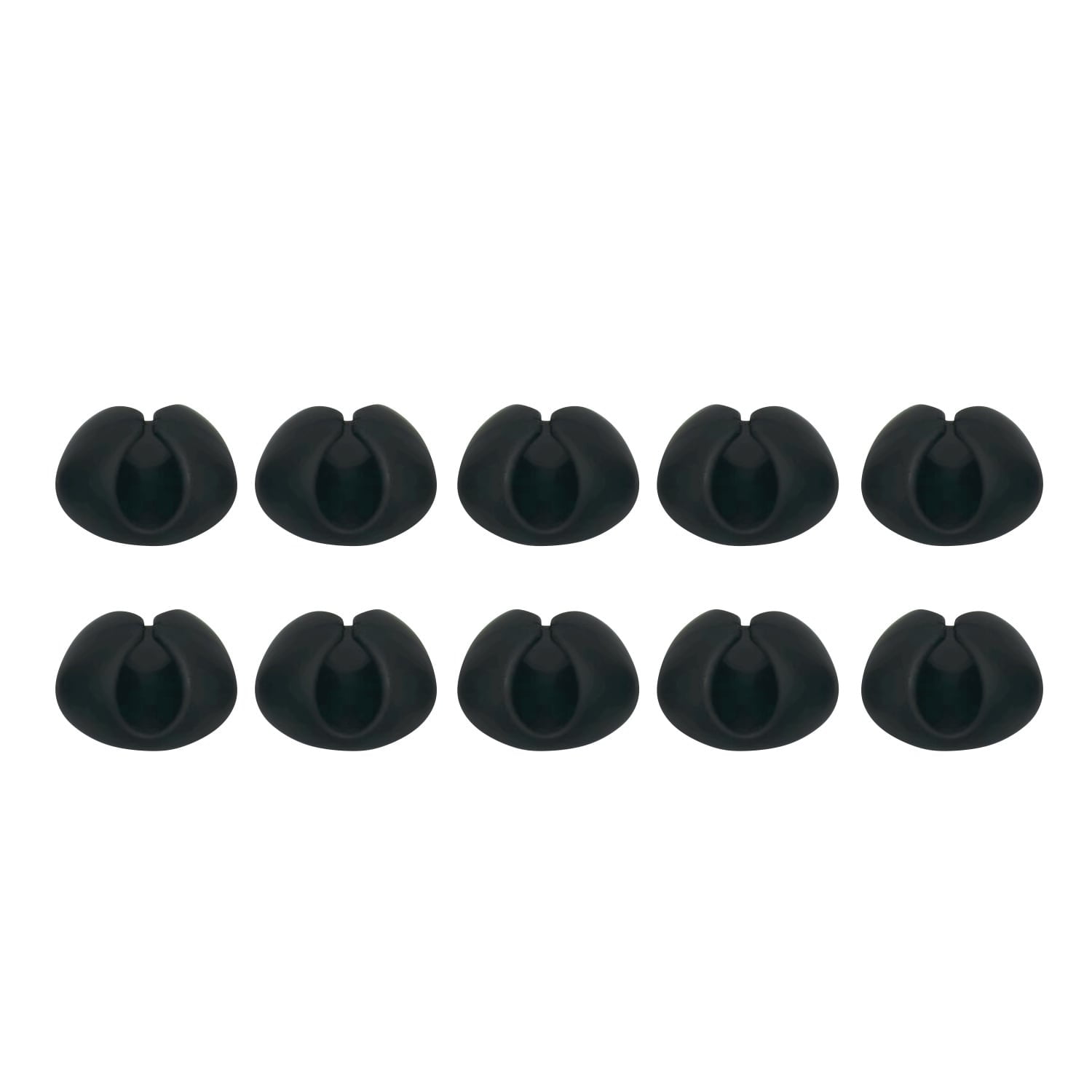 100 Pack Rok Hardware Cable Organizer Cord Management System, Multipurpose Cable Clips, Desktop Cable Organizer, Black