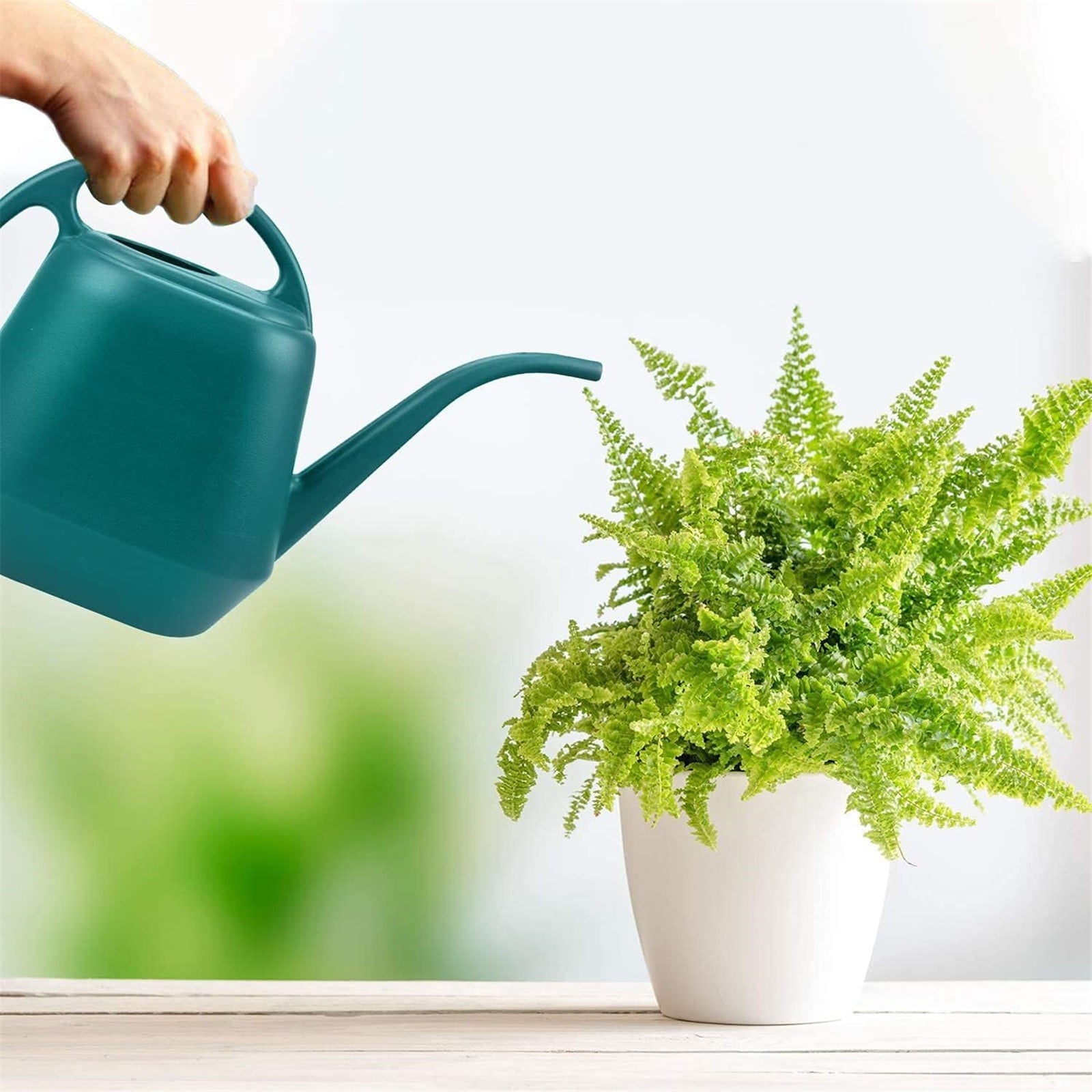 Watering Can,Minimalist Style Water Pitcher for Plants,Modern Small Watering Cans with Removable Nozzle,Long Spout Watering Can for Indoor Outdoor Bonsai Plants Garden Flowers Succulents(2L,Dark Blue)