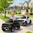 thumbnail image 6 of 12V Ride on Cars with Remote Control, Licensed Ford F 150 Raptor Powered Ride on Toys with Bluetooth, Radio, LED Light, 4 Wheels Suspension, Kids Cars Electric Vehicles for Boys Girls Ages 3-6, Black, 6 of 9