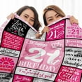thumbnail image 5 of 18th Birthday Gifts for Her, Pink Blanket Birthday Gifts for 18 Year Old, 18th Birthday Decorations for Girl, Blanket Birthday Presents for Teen Girls Age 18, Double Digits Birthday Blanket 50"X60", 5 of 6