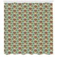 thumbnail image 3 of Ambesonne Poppy Flower Shower Curtain, Vintage Sketch Poppy, 69"Wx84"L, Burnt Sienna Turquoise, 3 of 3