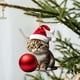 thumbnail image 4 of 1 pieza de adorno navideño de gato en forma de bola, acrílico 2D, divertido adorno de gato, árbol de Navidad, adornos colgantes para gato, decoración para fiesta en casa, Navidad, 4 of 5