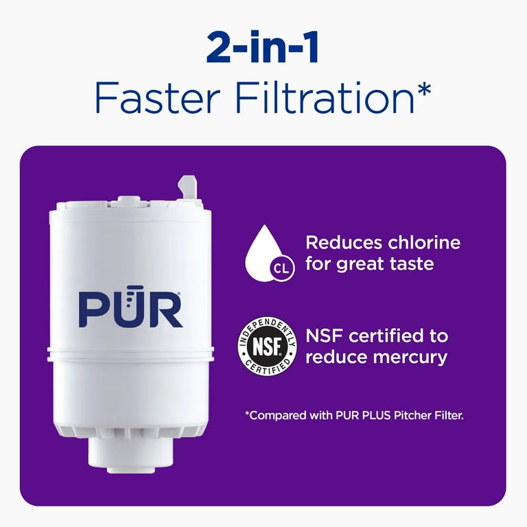 PUR Faucet Mount Water Filtration System, Vertical, Black, FM2000BAV2