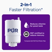 PUR Faucet Mount Water Filtration System, Water Filter for Sink Faucets, FM2000B, Black