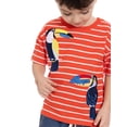 thumbnail image 3 of Wonder Nation Toddler Boys Short Sleeve Striped Graphic Tee with Zipper Pocket, Sizes 12M-5T, 3 of 7